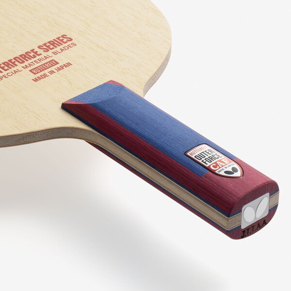 Butterfly Outerforce CAF Table Tennis Blade - Straight Handle - Angled